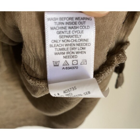 LOGO by Lori Goldstein Top 1X V Neck 3/4 Sleeve Relaxed Pockets Minimalist - Picture 8 of 10